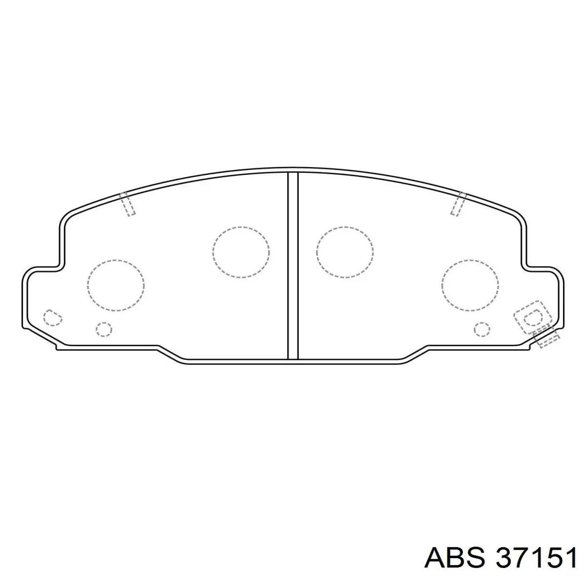 Передние тормозные колодки 37151 ABS