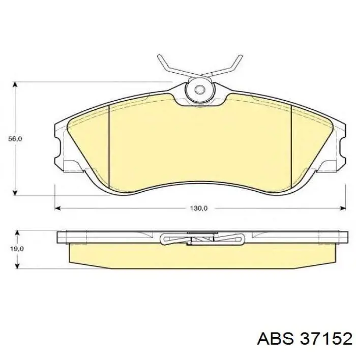 Тормозные колодки ABS 37152