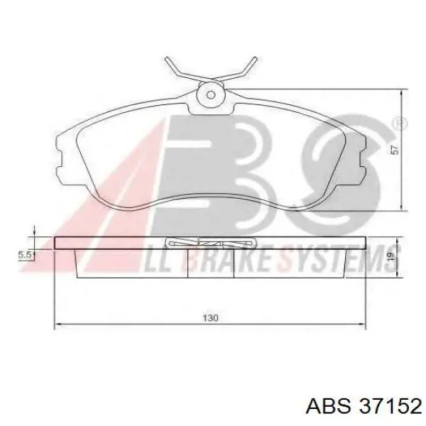 Купить 37152 ABS Колодки тормозные