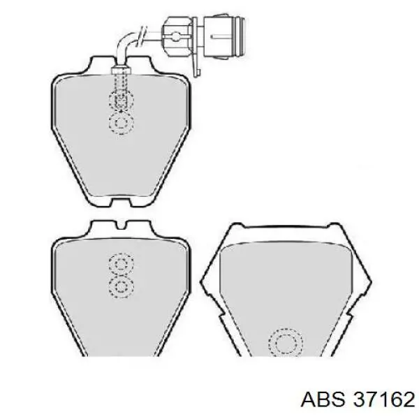 Передние тормозные колодки 37162 ABS