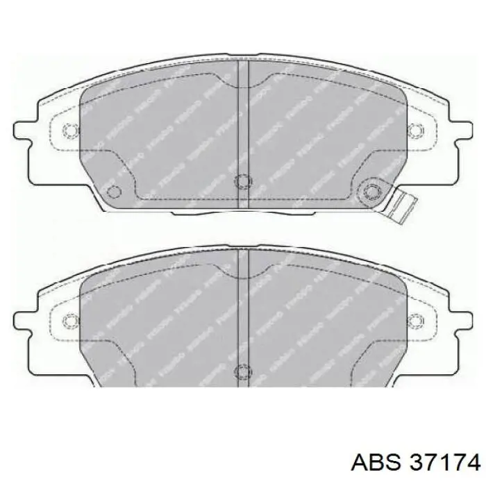 Передние тормозные колодки 37174 ABS