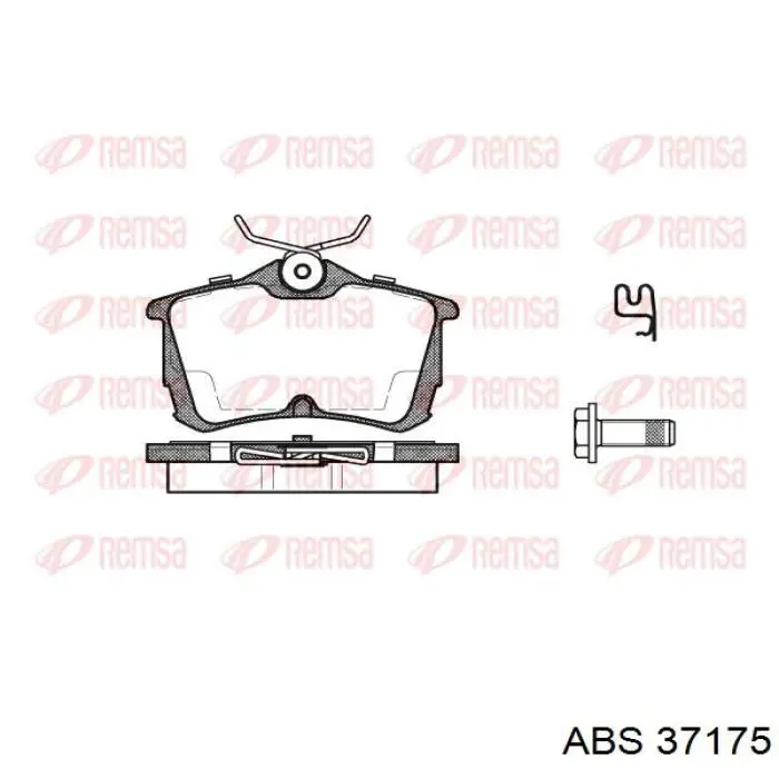 Купить 37175 ABS Колодки тормозные задние, дисковые