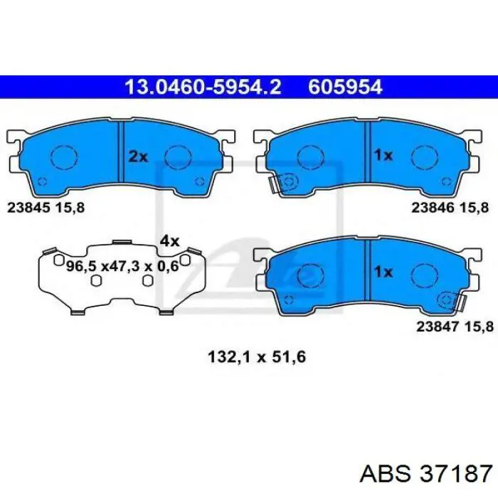Колодки ABS 37187 цена, от 17.99 USD