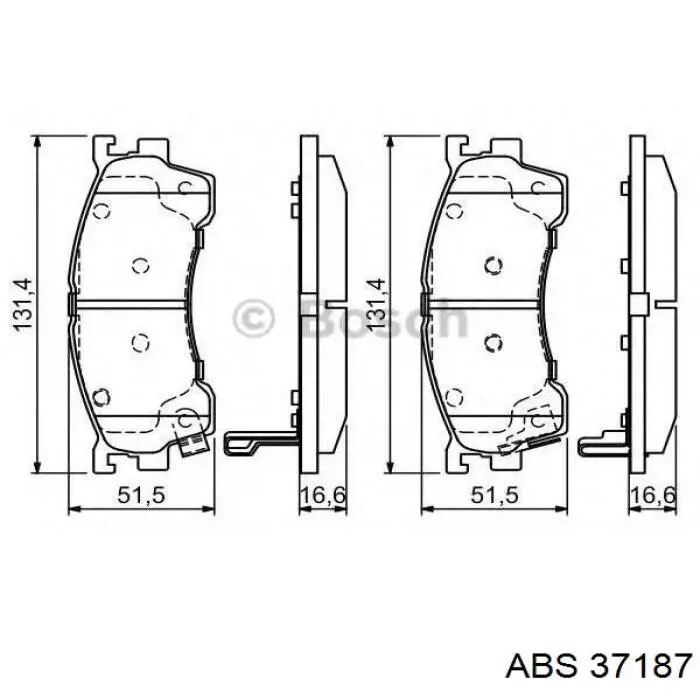 Купить 37187 ABS Колодки тормозные