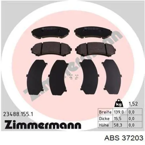 Колодки ABS 37203 цена, от 19.71 USD