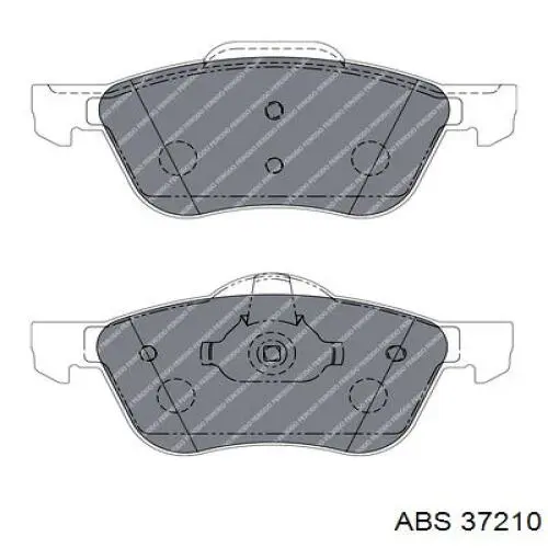 Передние тормозные колодки 37210 ABS