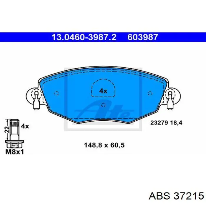 Колодки ABS 37215 цена, от 19.53 USD