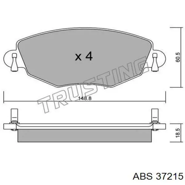 Pastillas de freno delanteras 37215 ABS