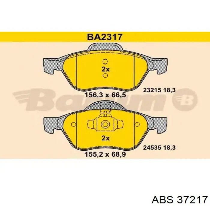 Купить 37217 ABS Колодки тормозные