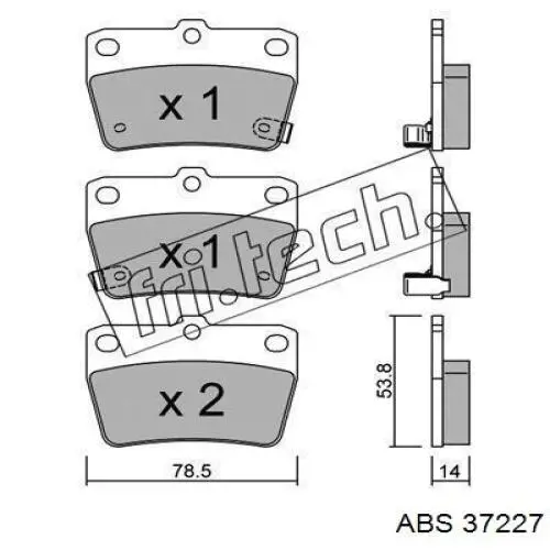 Колодки дисковые  ABS 37227 цена, от 11.55 USD