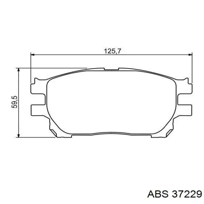 Передние тормозные колодки 37229 ABS