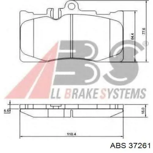 Купить 37261 ABS Колодки тормозные
