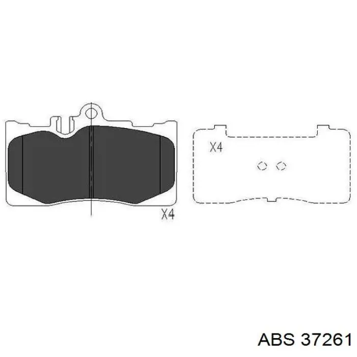 Передние тормозные колодки 37261 ABS