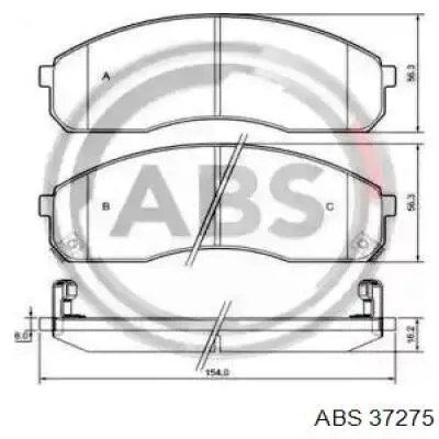 Передние тормозные колодки 37275 ABS