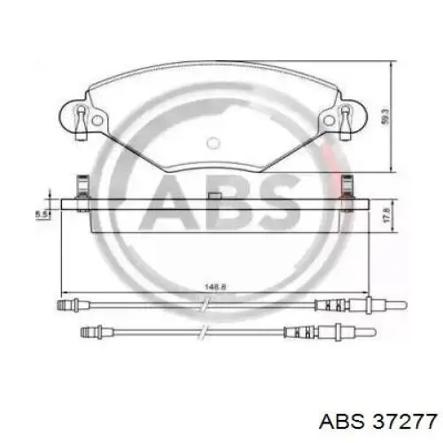 Передние тормозные колодки 37277 ABS