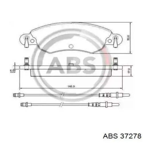 37278 ABS Колодки передние