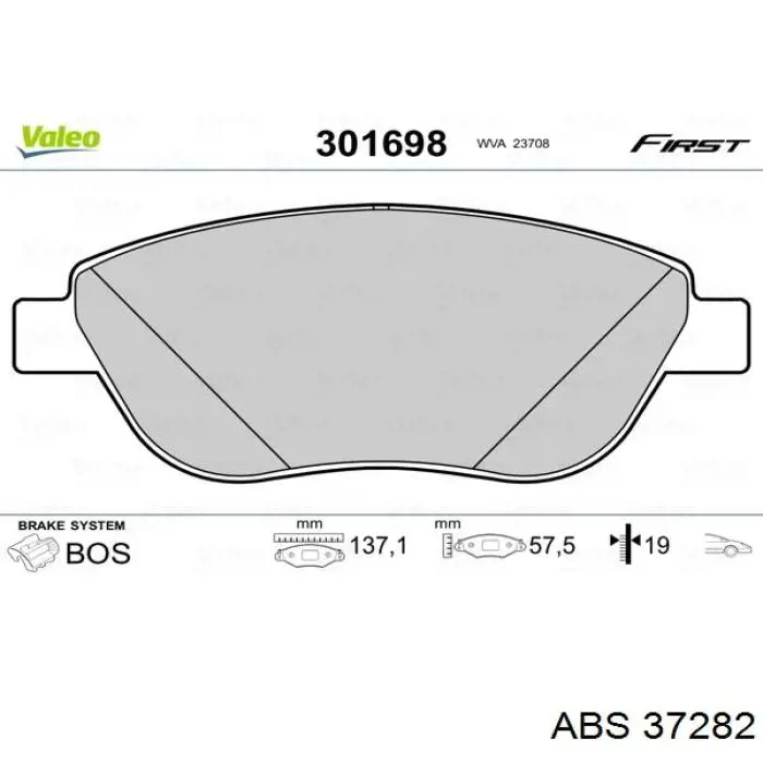 Колодки ABS 37282 цена, от 18.15 USD