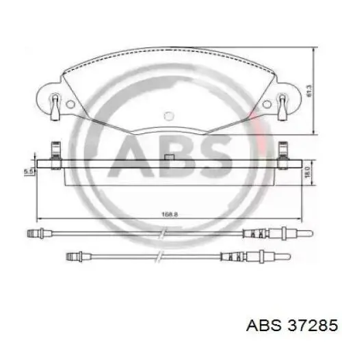 Передние тормозные колодки 37285 ABS