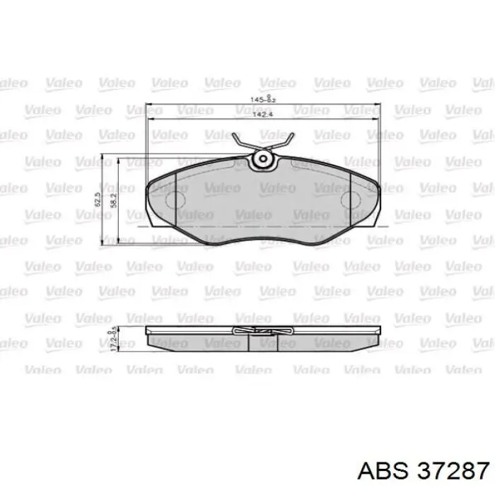 Тормозные колодки ABS 37287