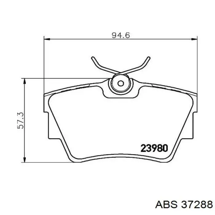 Купить 37288 ABS Колодки тормозные задние, дисковые