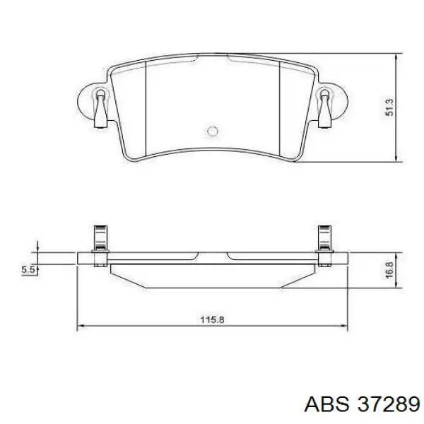 Купить 37289 ABS Колодки тормозные задние, дисковые
