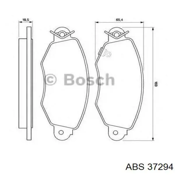 Передние тормозные колодки 37294 ABS