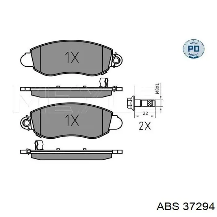 Купить 37294 ABS Колодки тормозные