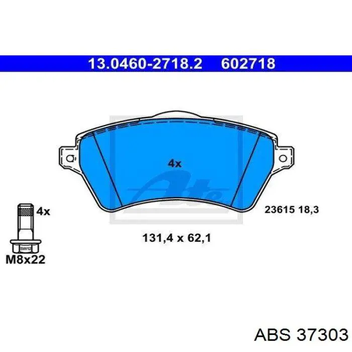 Колодки ABS 37303 цена, от 24.10 USD