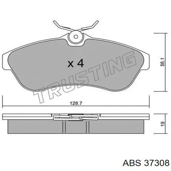 Колодки ABS 37308 цена, от 19.11 USD