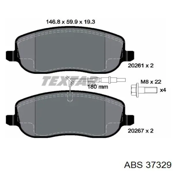 Купить 37329 ABS Колодки тормозные