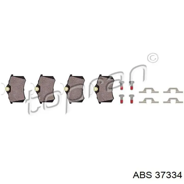 Задние тормозные колодки 37334 ABS