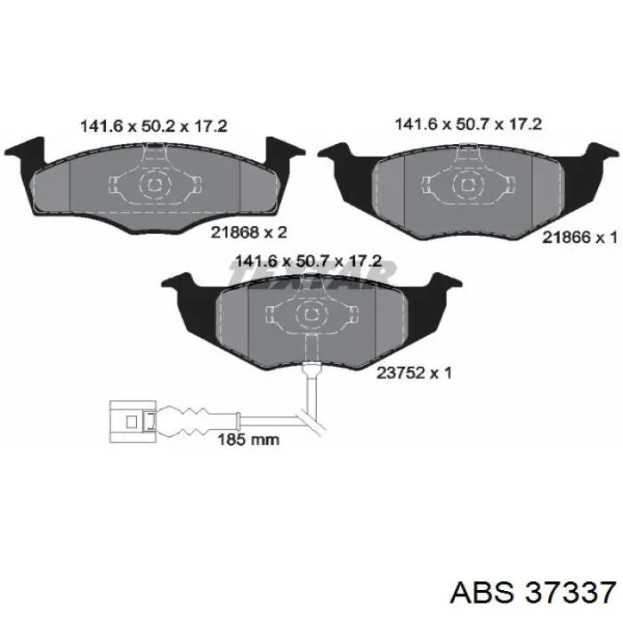 Купить 37337 ABS Колодки тормозные