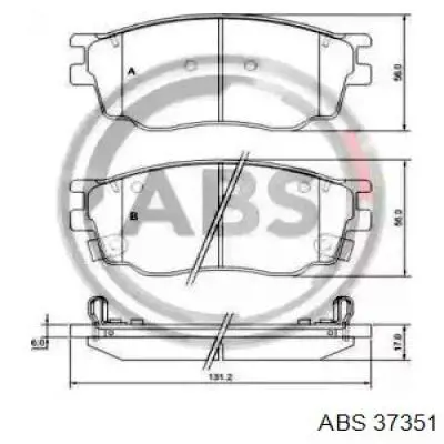 37351 ABS колодки тормозные передние дисковые