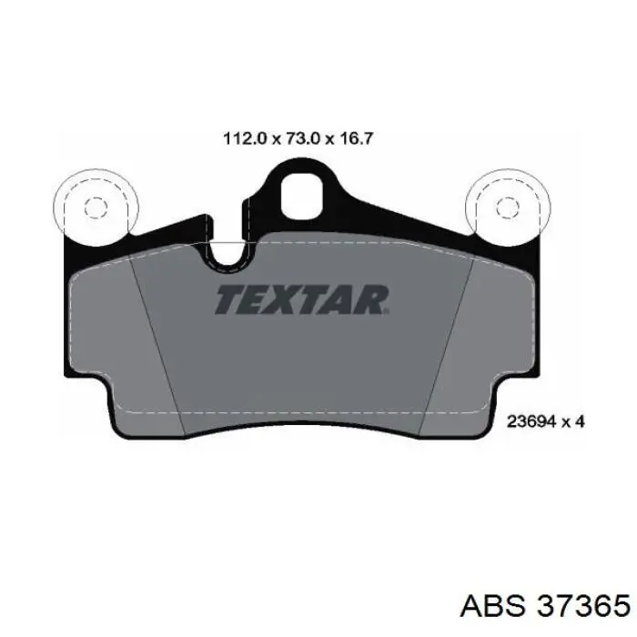 Купить 37365 ABS Колодки тормозные задние, дисковые