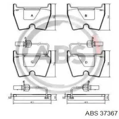 Передние тормозные колодки 37367 ABS