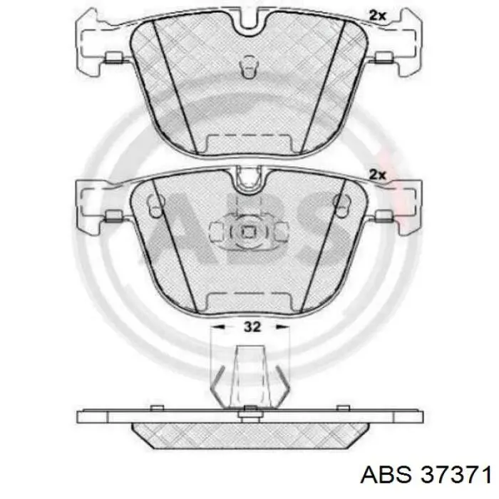 Колодки дисковые  ABS 37371 цена, от 18.65 USD