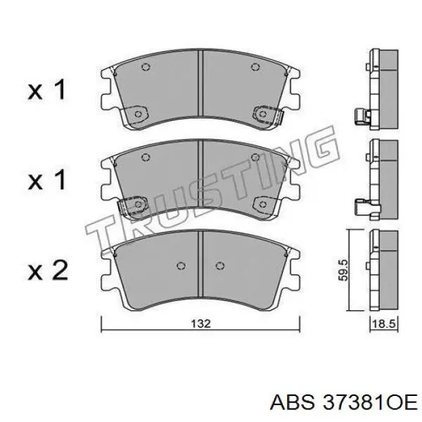 Передние тормозные колодки 37381OE ABS