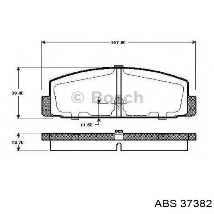37382 ABS Колодки тормозные дисковые комплект