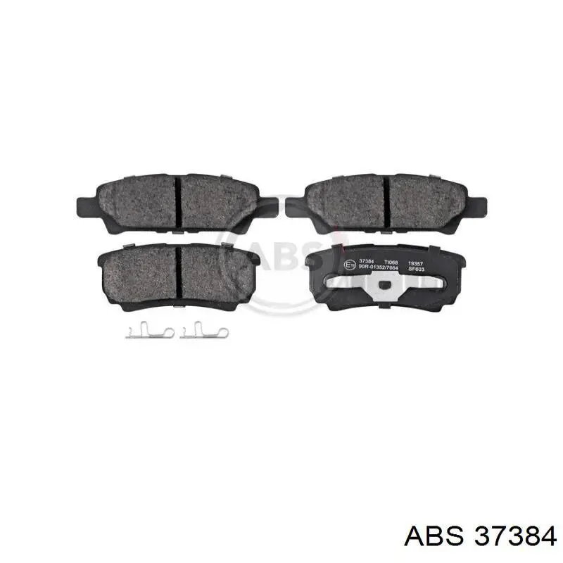 Купить 37384 ABS Колодки тормозные задние, дисковые