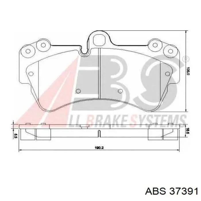 Колодки ABS 37391 цена, от 37.76 USD