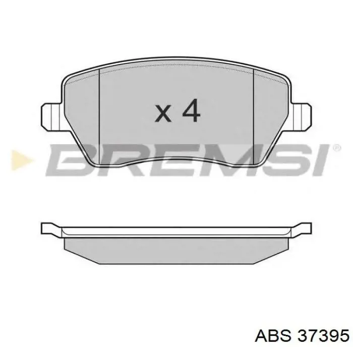Передние тормозные колодки 37395 ABS
