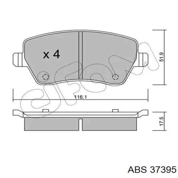 Купить 37395 ABS Колодки тормозные