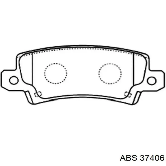 Купить 37406 ABS Колодки тормозные задние, дисковые