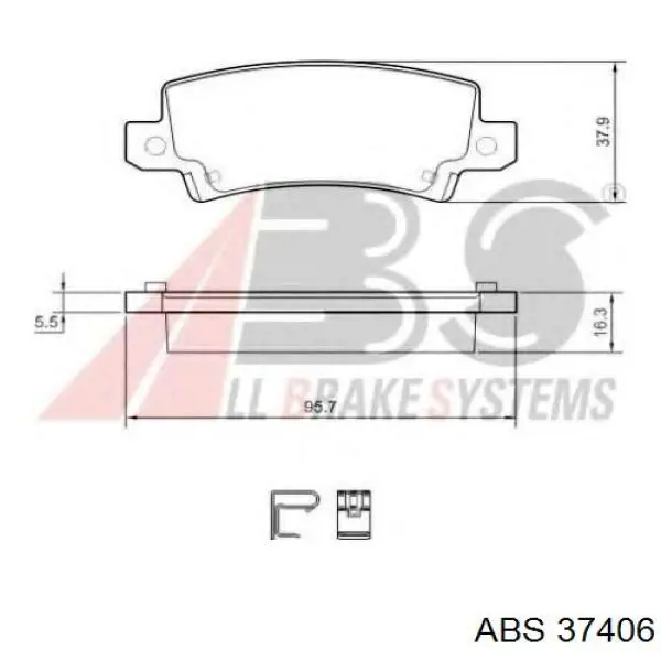 Колодки дисковые  ABS 37406 цена, от 14.27 USD