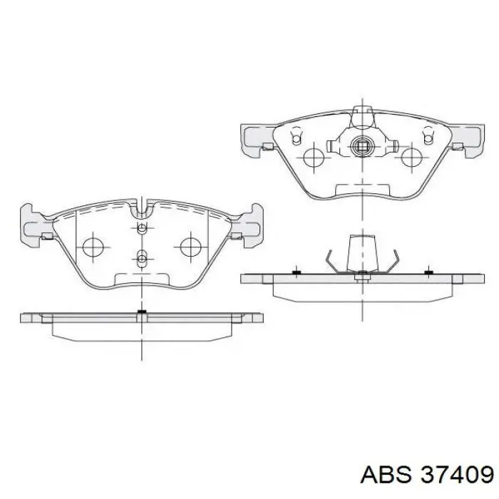 Тормозные колодки ABS 37409