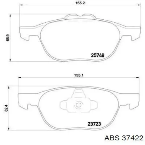 37422 ABS Колодки передние