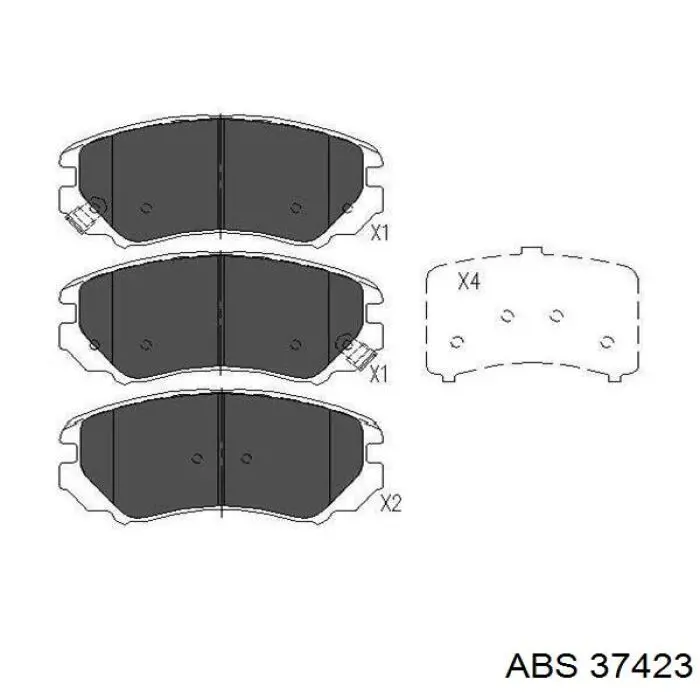 Передние тормозные колодки 37423 ABS