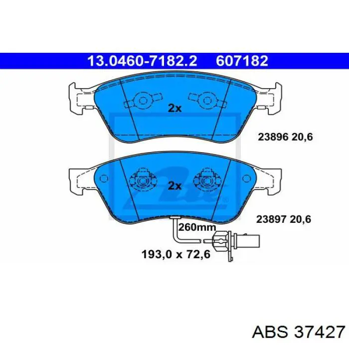 37427 ABS Колодки передние