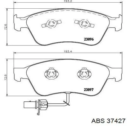 Колодки ABS 37427 цена, от 39.06 USD