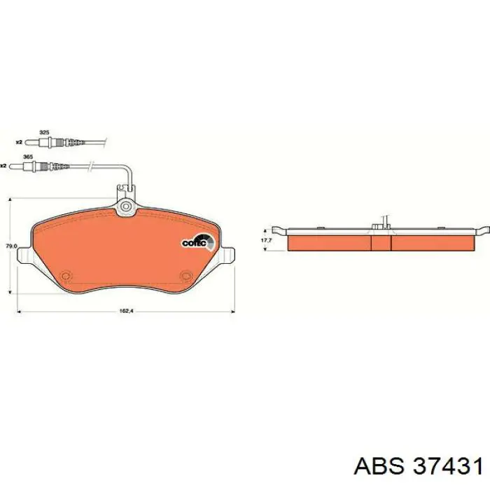 Купить 37431 ABS Колодки тормозные